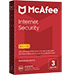 McAfee® Internet Security, Antivirus et sécurité Internet - 3 appareil - Abonnement 1 an