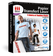 Papier transfert laser textiles clairs